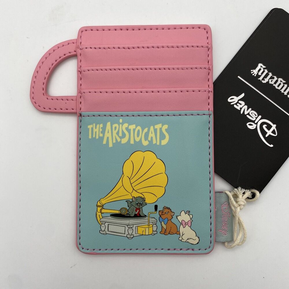 Loungefly Wallet Disney Aristocats Poster Duchess, Thomas, Marie Slim Cardholder